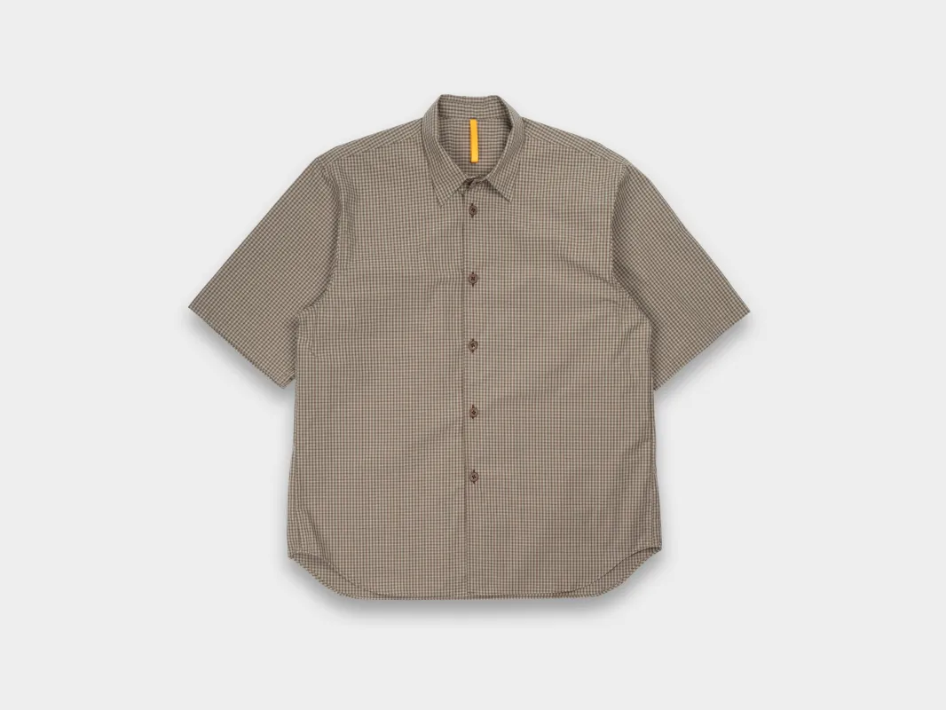 R20S9 "S/S Weather Shirt" Garden Grid made by MAN-TLE