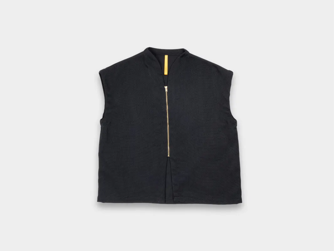 W-R20S5 "Zip Tank" Black School Canvas made by MAN-TLE