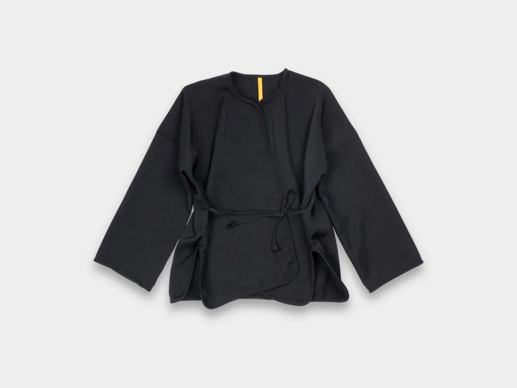 W-R20S7 "Cross Cardigan" Black School Canvas made by MAN-TLE