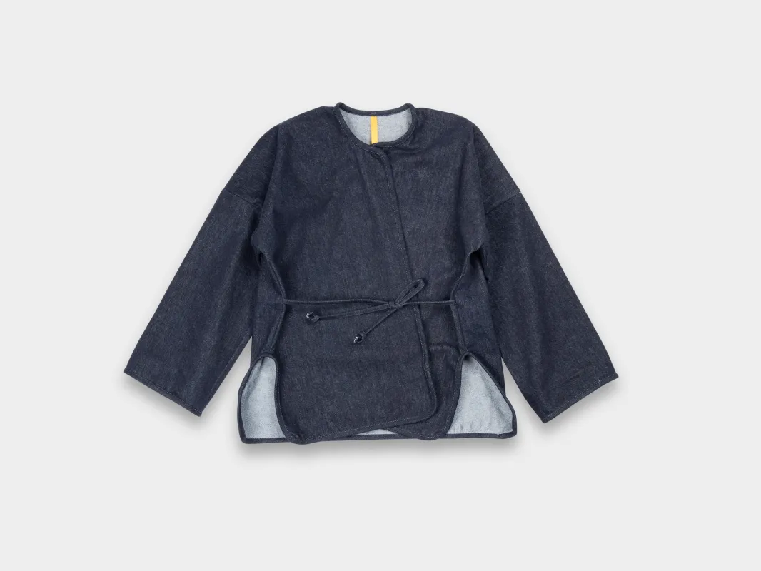 W-R20S7 "Cross Cardigan" Navy Slub Denim made by MAN-TLE