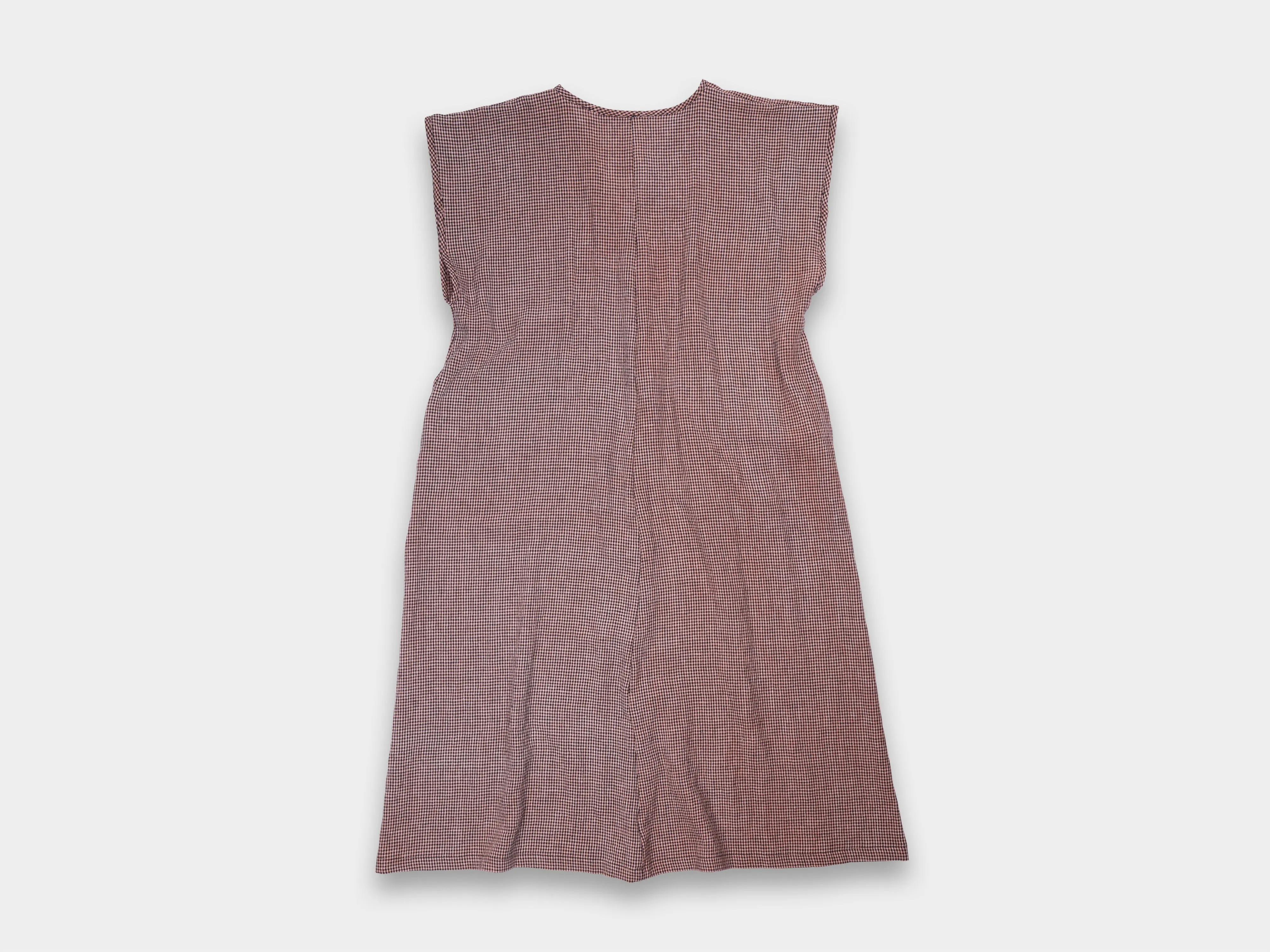 W-R20A5 "Box Dress" Bengara Gingham sold by MAN-TLE product image thumbnail 2