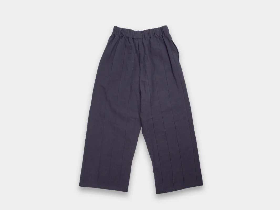 W-R20P3 "Tuck Pants" Rock Linen made by MAN-TLE