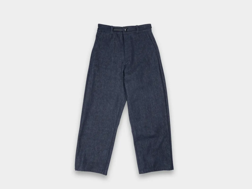 W-R20P4 "High-Wide Pants" Navy Slub Denim made by MAN-TLE