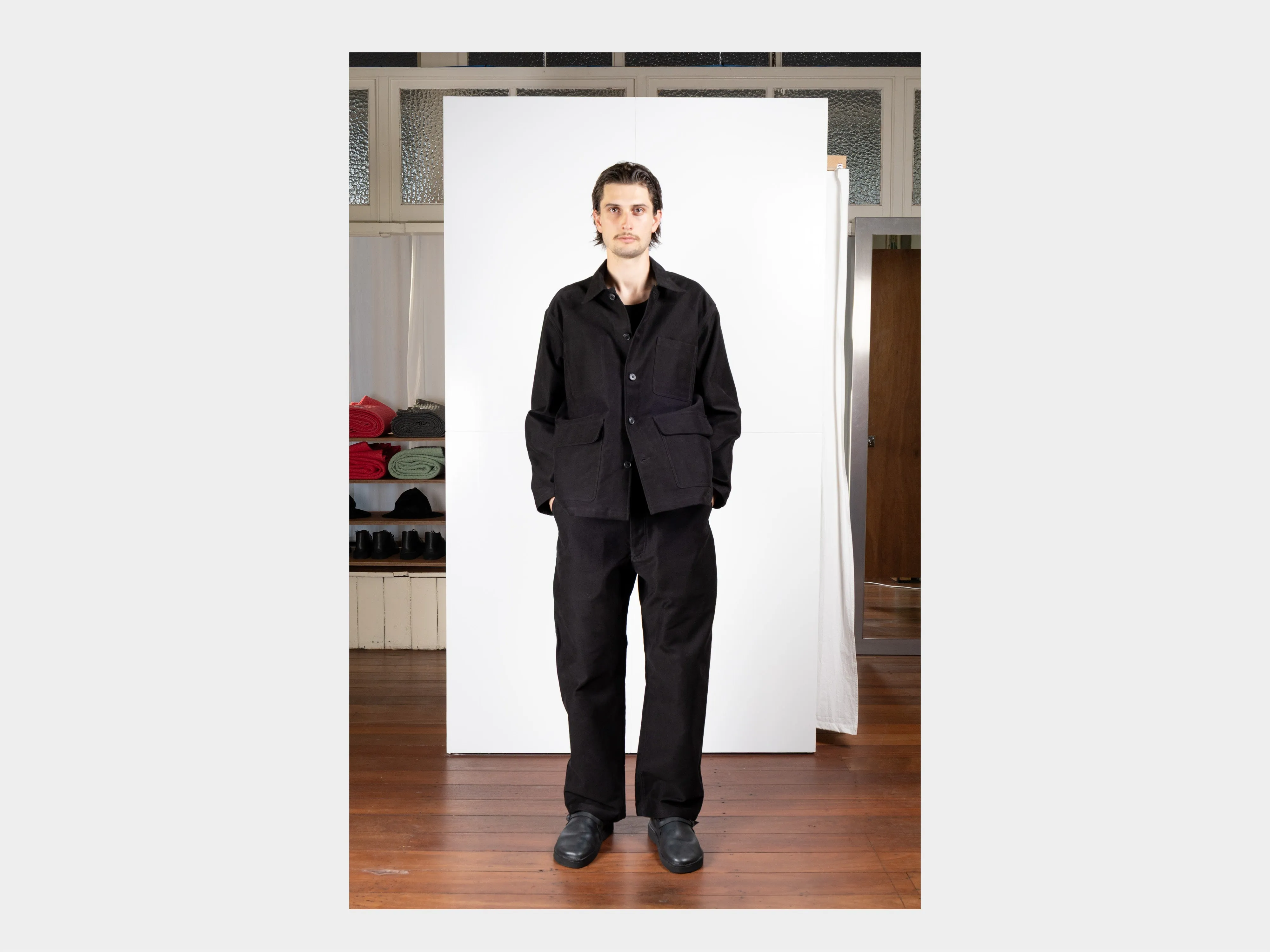 R0J6 "Jebok Pants" Black Moleskin sold by MAN-TLE product image thumbnail 4