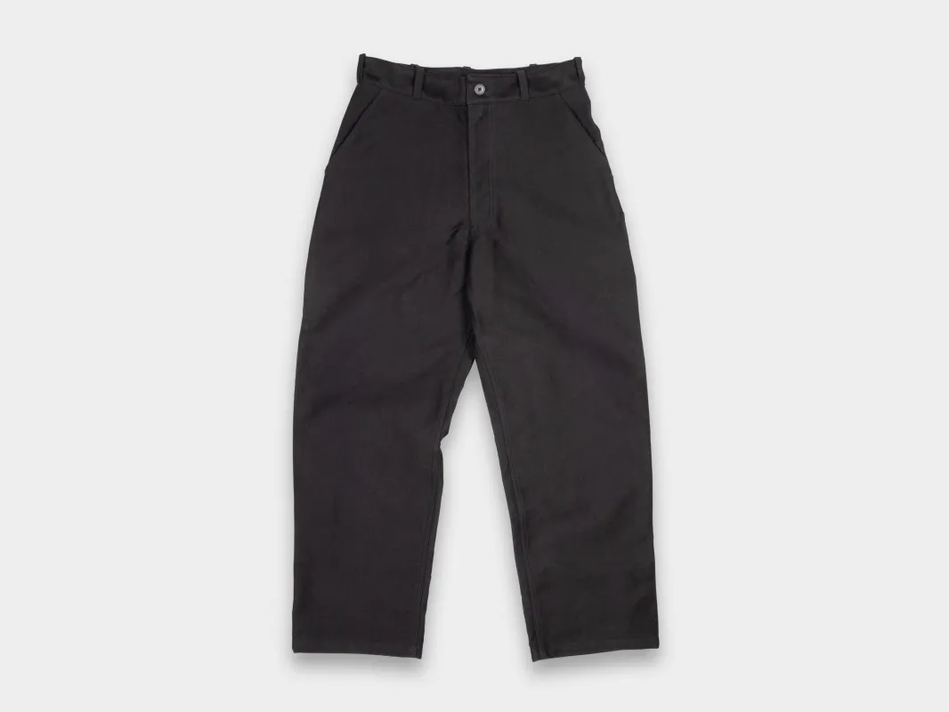R0J6 "Jebok Pants" Black Moleskin made by MAN-TLE