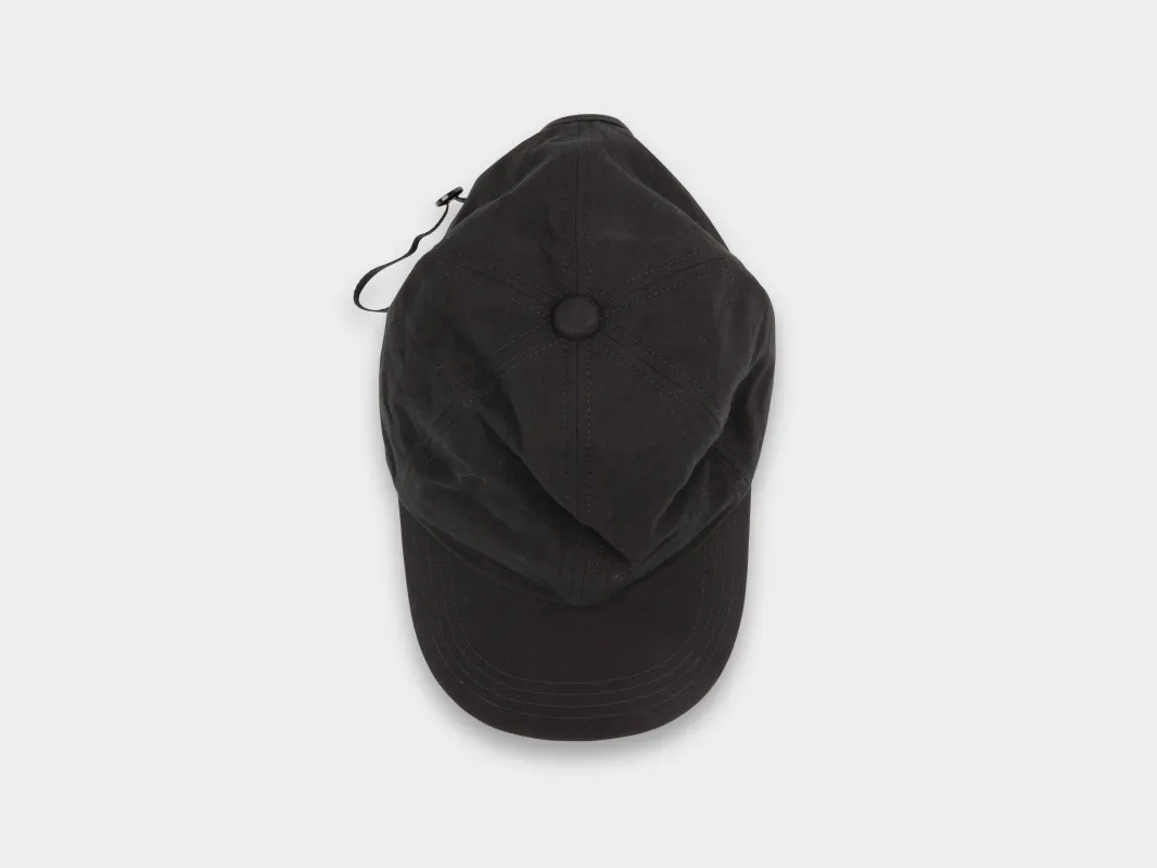 SPC1 "Shallow Cap" Roll–dyed Black Linen made by MAN-TLE
