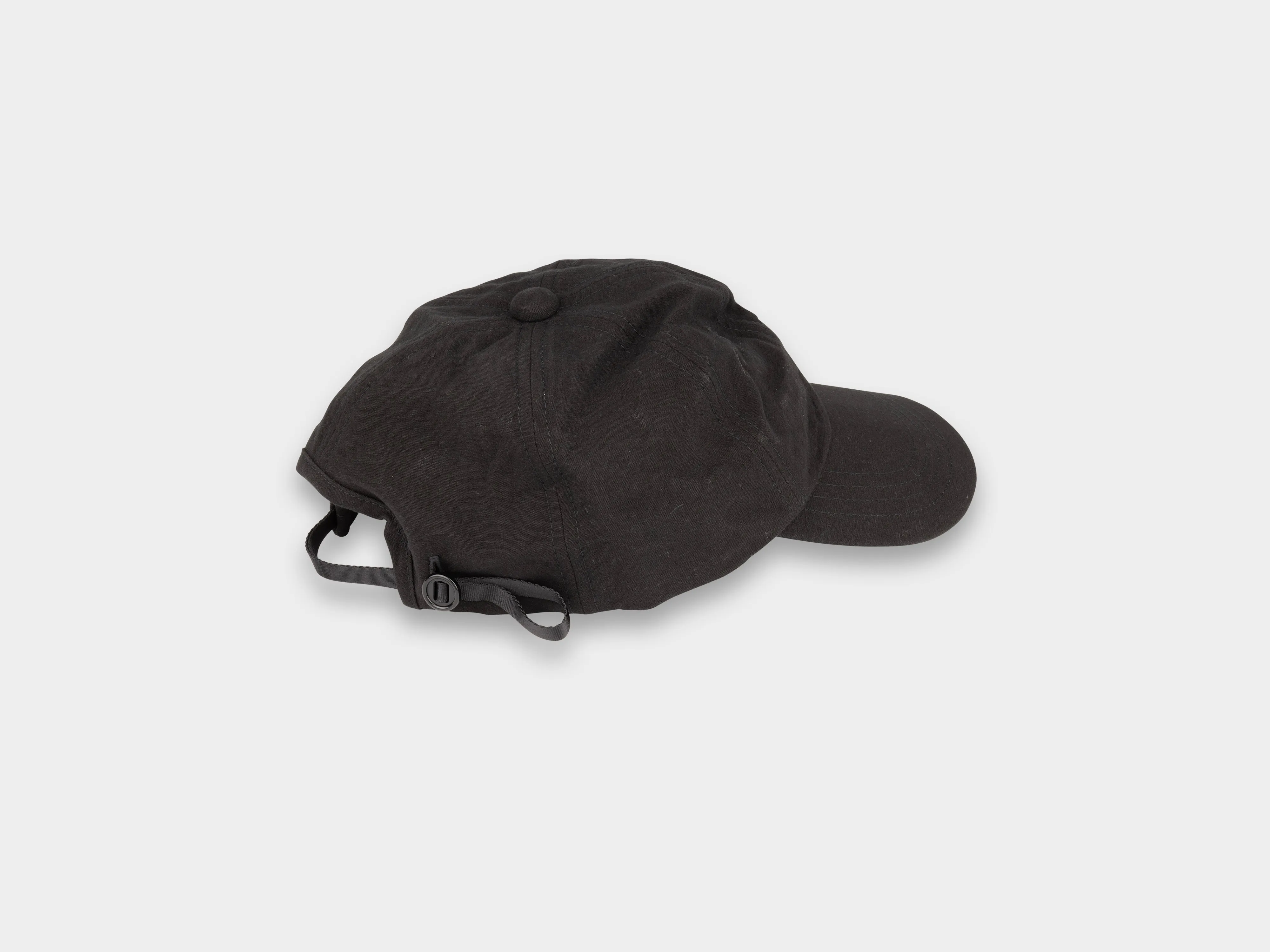 SPC1 "Shallow Cap" Roll–dyed Black Linen sold by MAN-TLE product image thumbnail 3