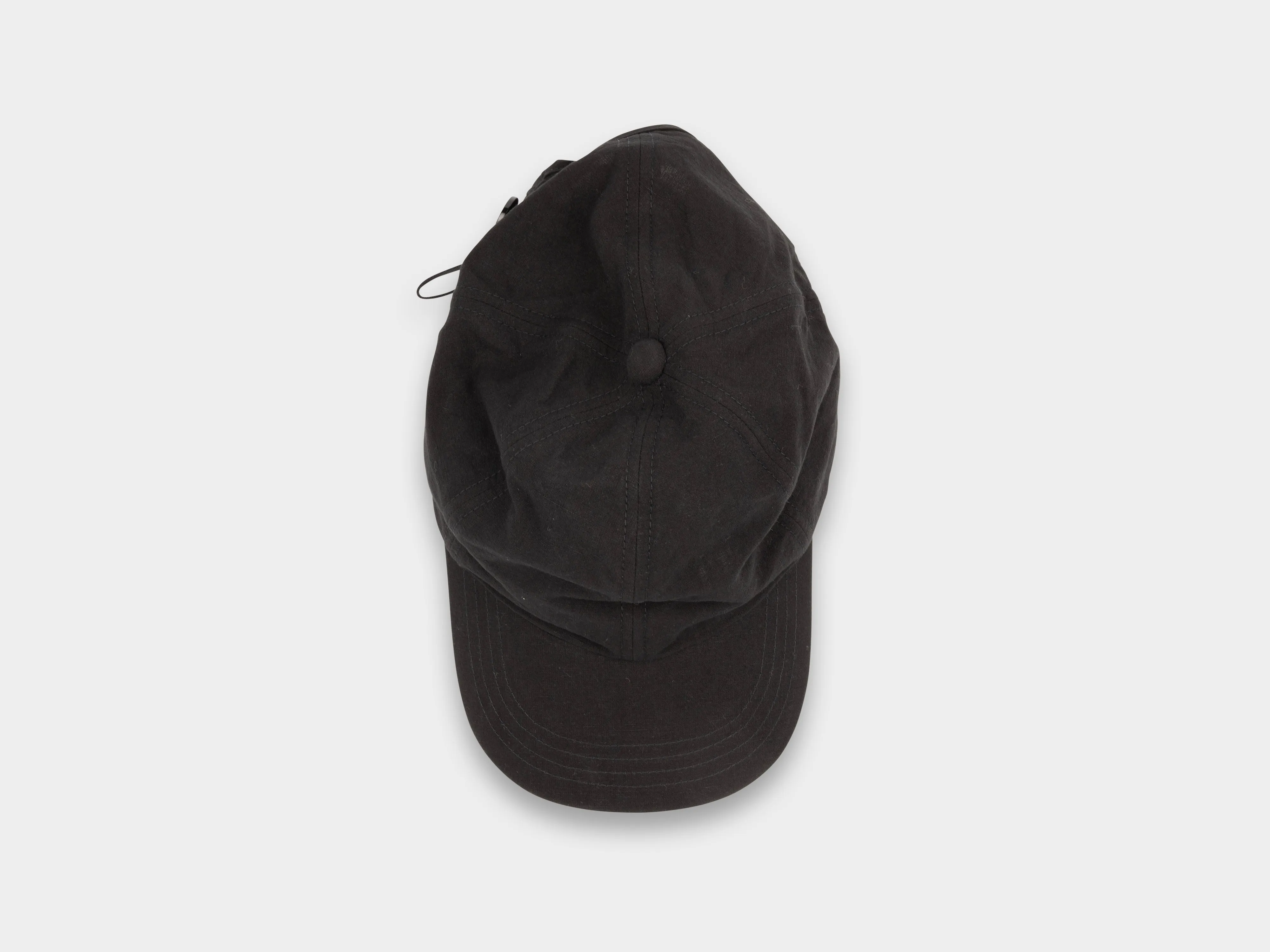 SPC3 "Deep Cap" Roll–dyed Black Linen sold by MAN-TLE