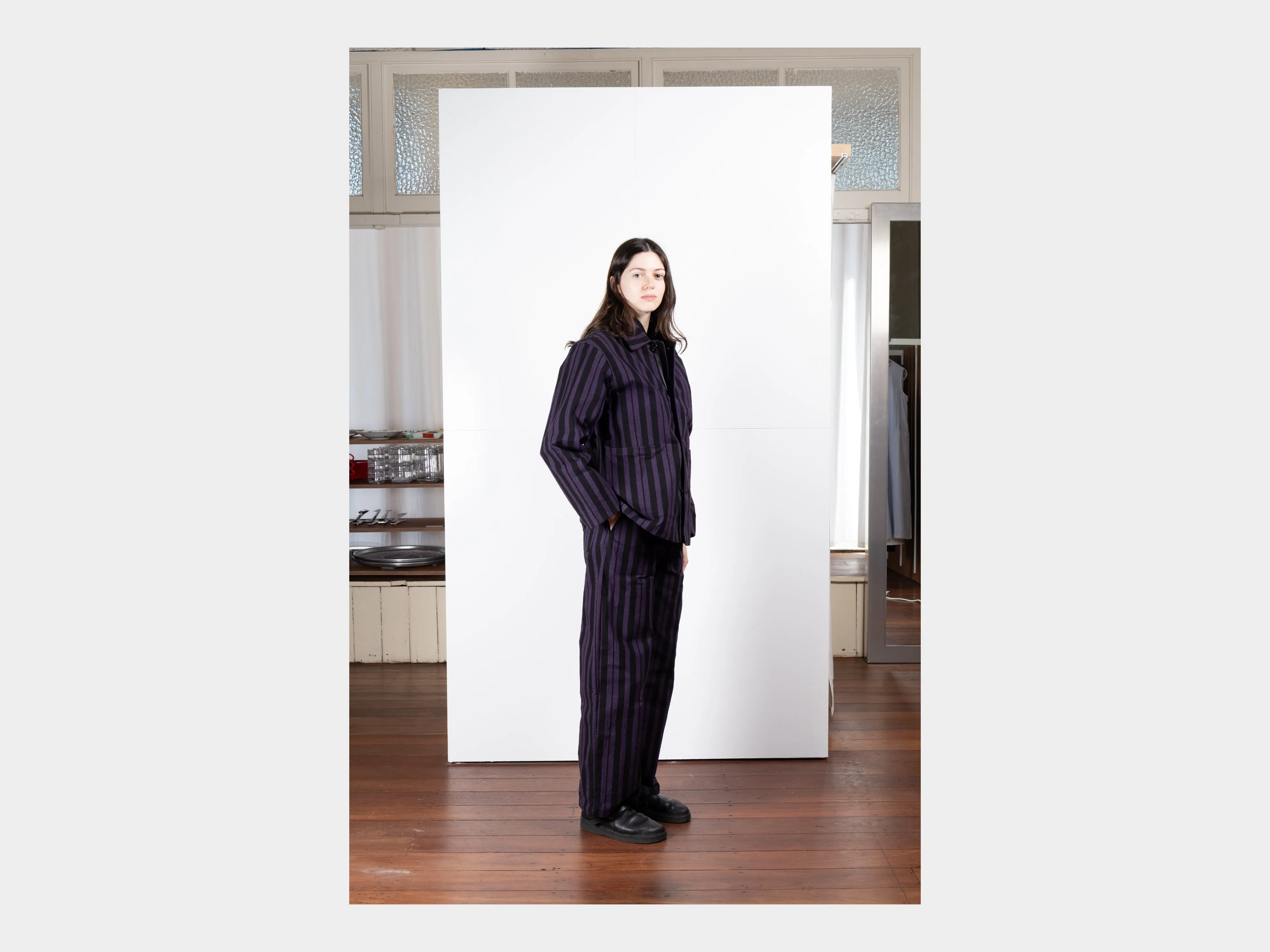 W–R21P4 "High-Wide Pants" Theatre Wax sold by MAN-TLE product image thumbnail 5
