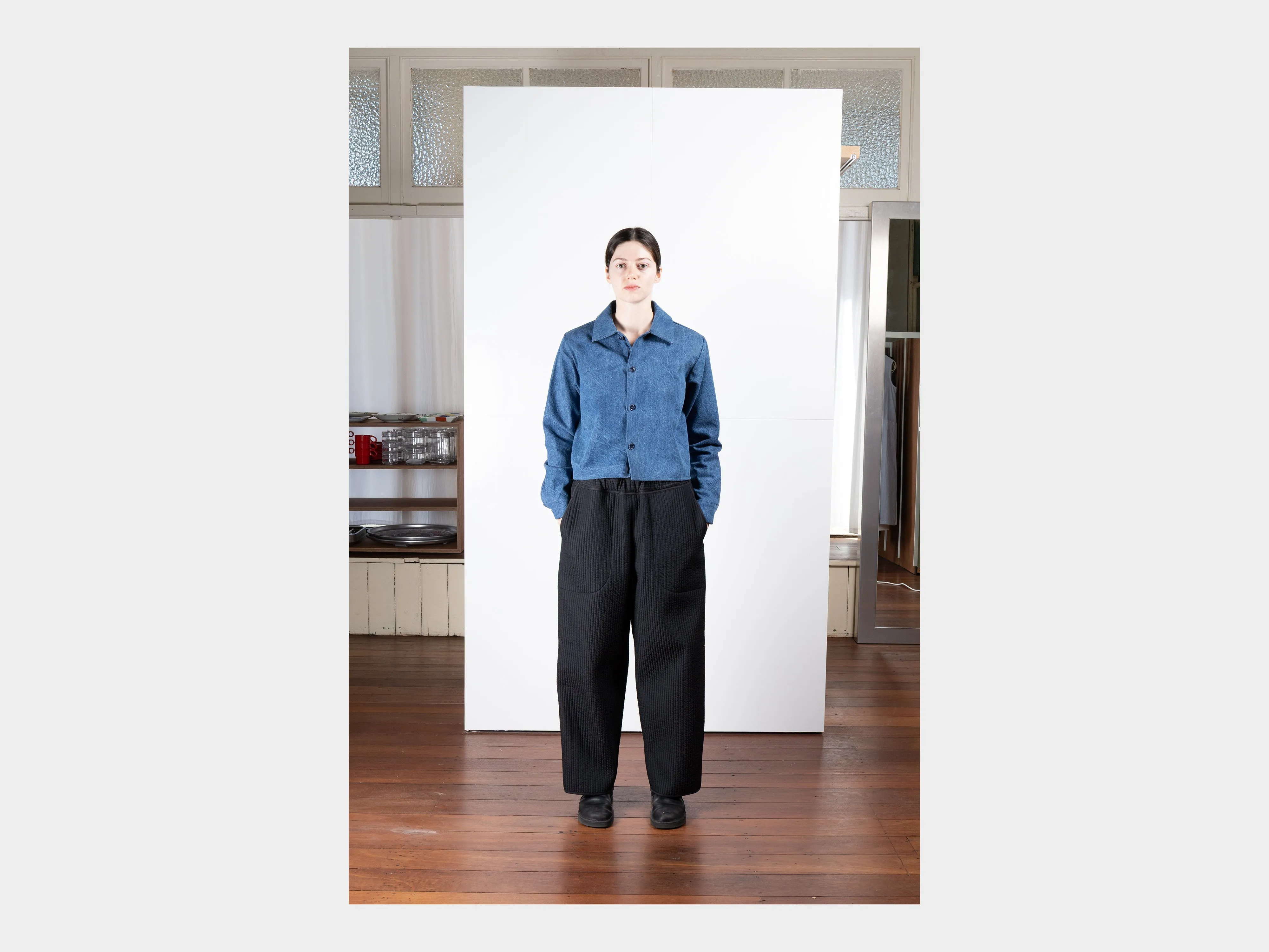 W–R21O3 "Soft Pants" Black Nubi sold by MAN-TLE product image thumbnail 4