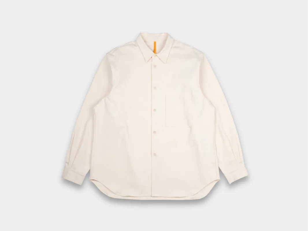 R21S8 "Weather Shirt PK" Unbleached Tricotine made by MAN-TLE