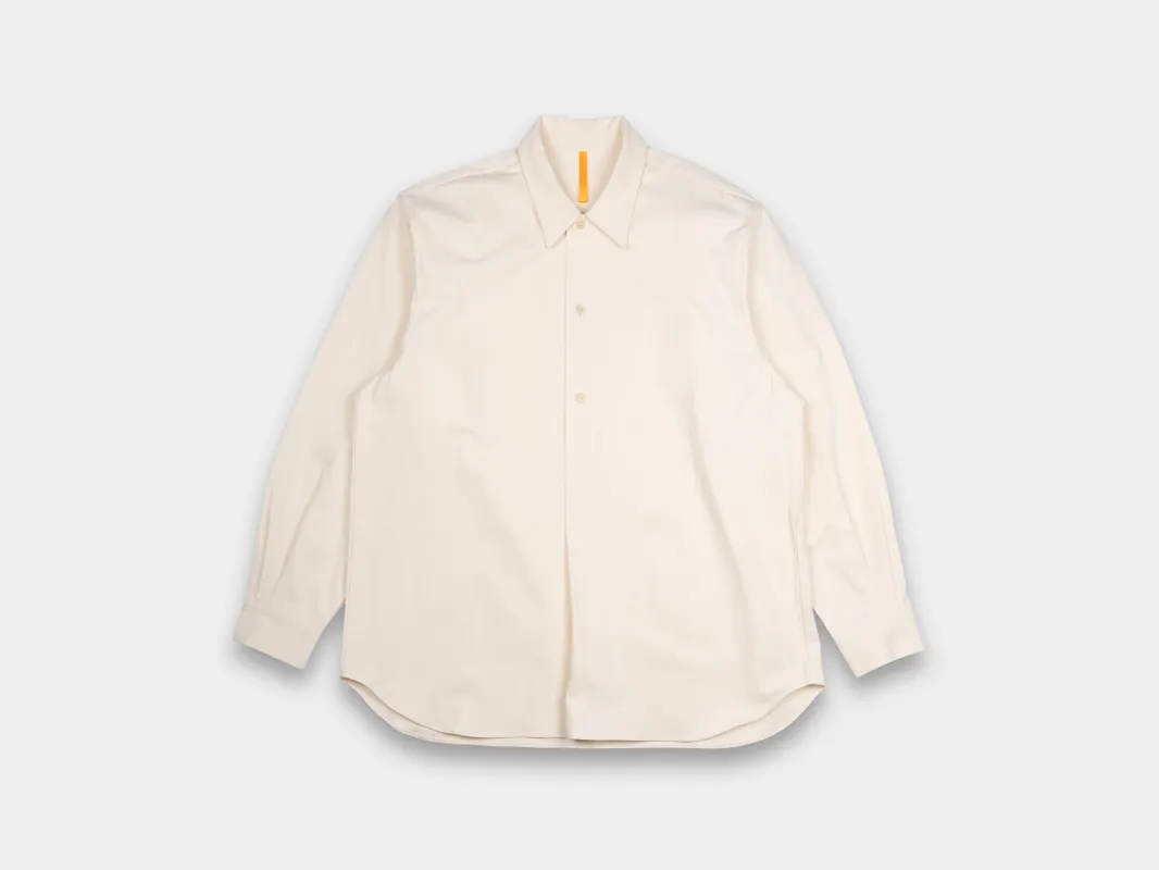 R21S2 "Pullover Shirt" Unbleached Tricotine made by MAN-TLE
