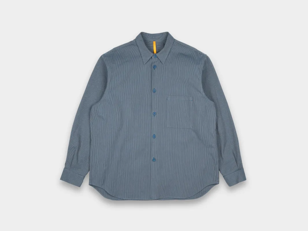 R21S8 "Weather Shirt PK" Petrol Oxford made by MAN-TLE