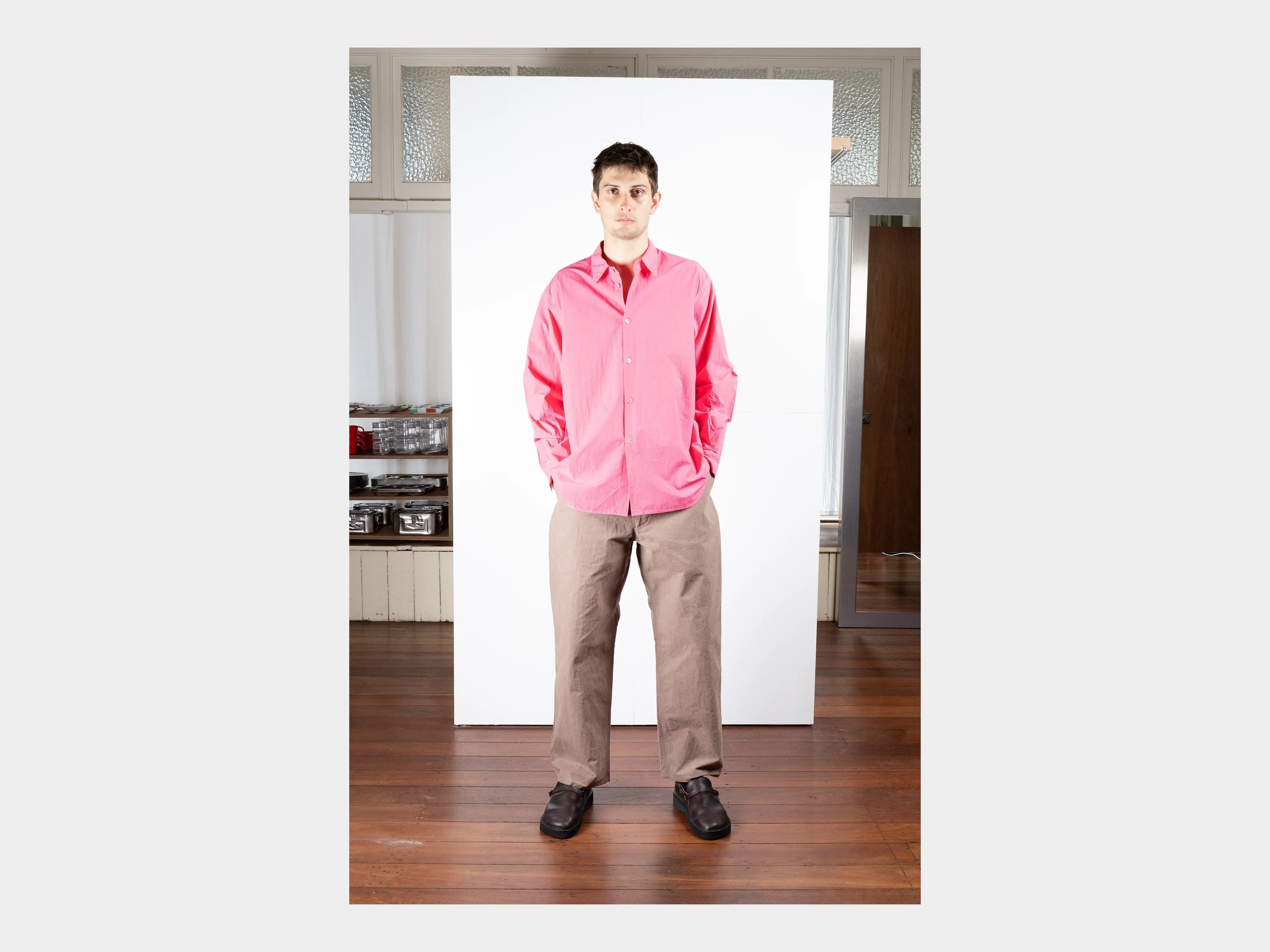 R21P4 "Wide Pants" Storm Wax sold by MAN-TLE product image thumbnail 4