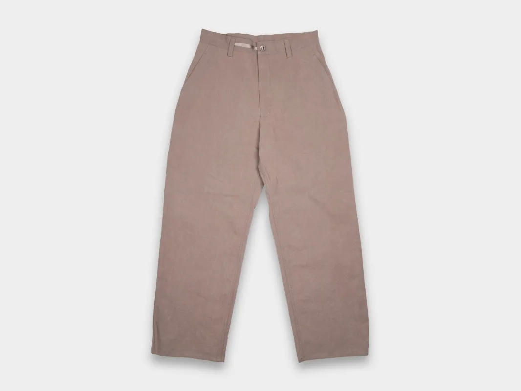 R21P4 "Wide Pants" Storm Wax made by MAN-TLE