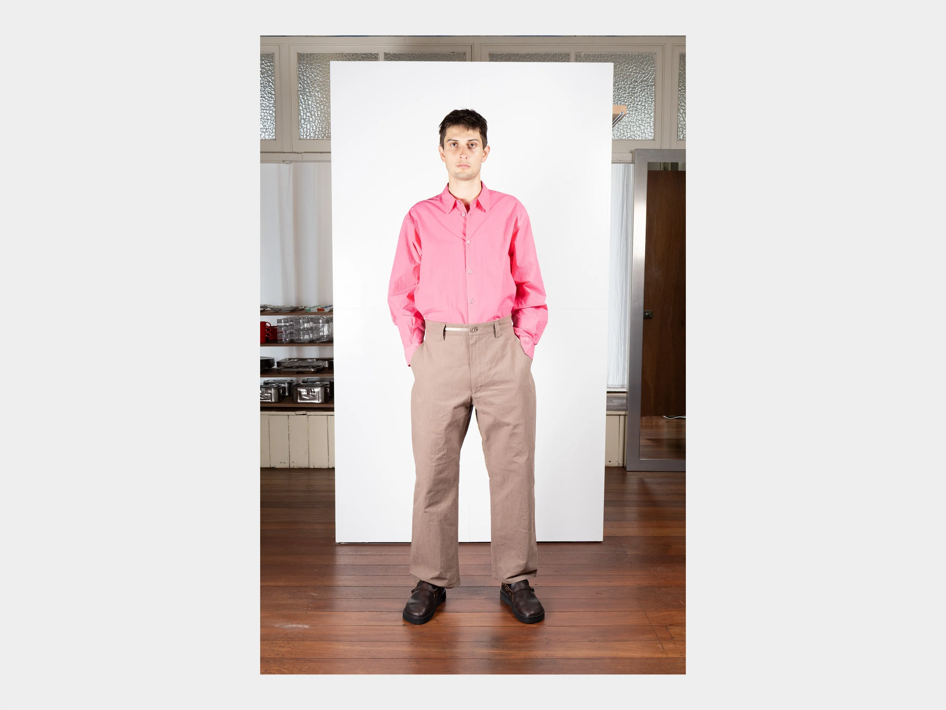 R21P4 "Wide Pants" Storm Wax sold by MAN-TLE product image thumbnail 5