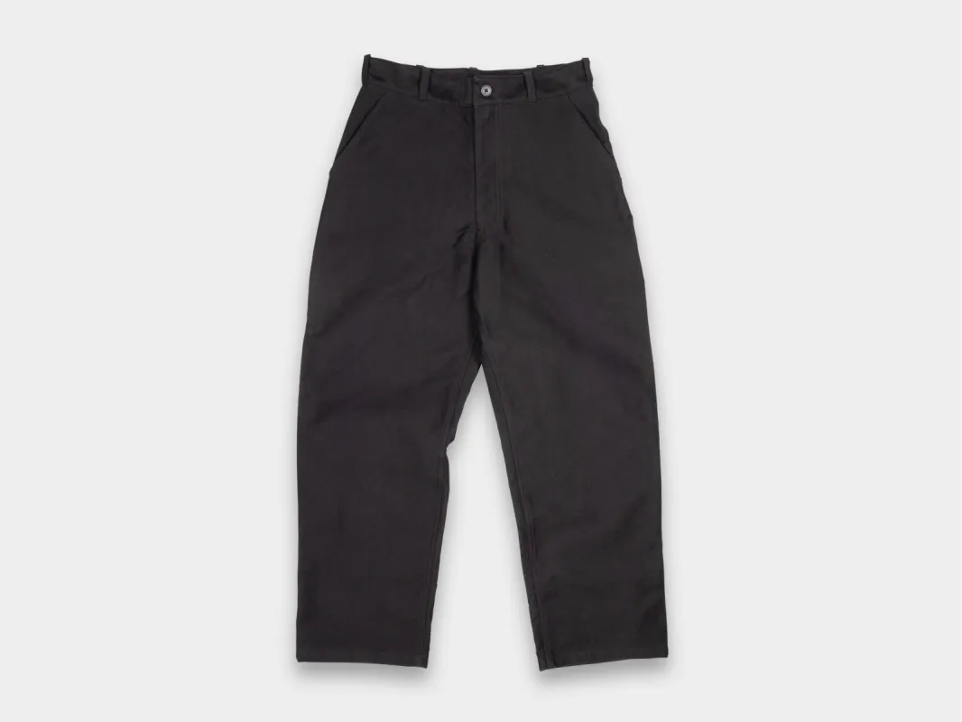 R0J6 "Jebok Pants" Black Moleskin made by MAN-TLE