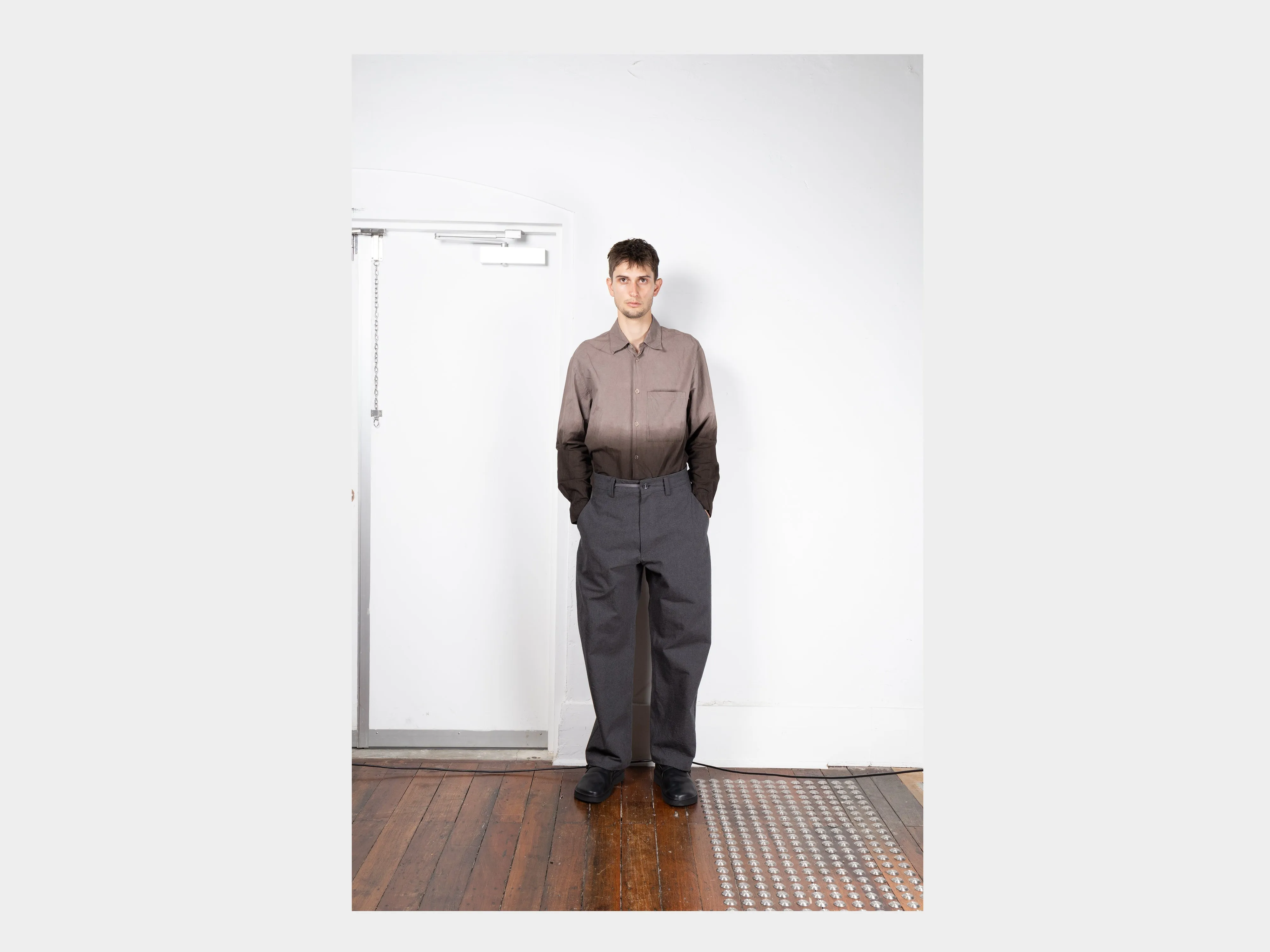 R19P4 "Wide Pants" Granite Wool sold by MAN-TLE product image thumbnail 4