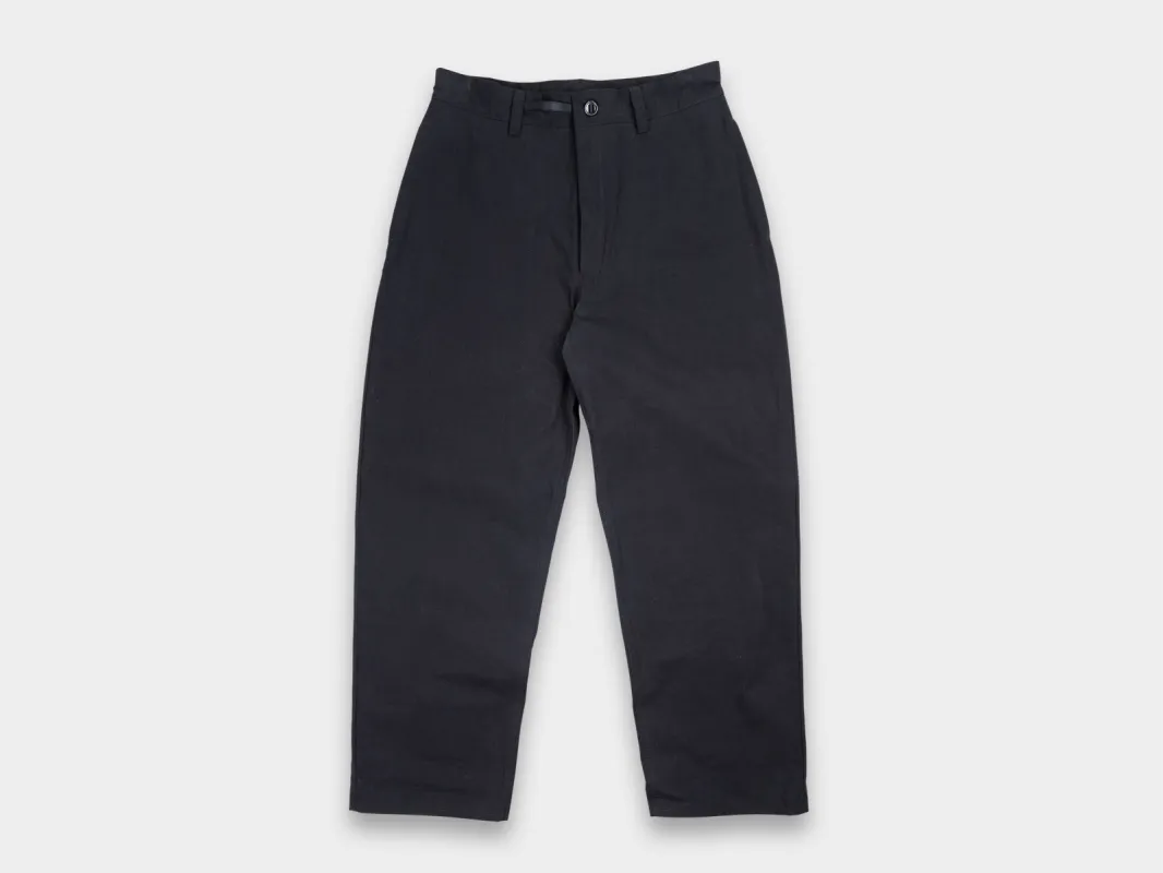 R0P4 "Wide Pants" Black Wax sold by MAN-TLE