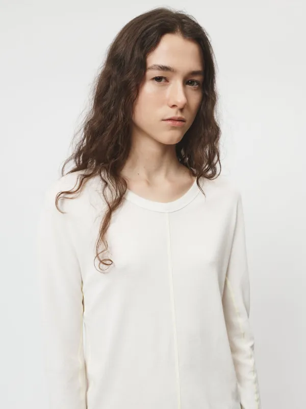 Middle Seam Longsleeve in White sold by 6397