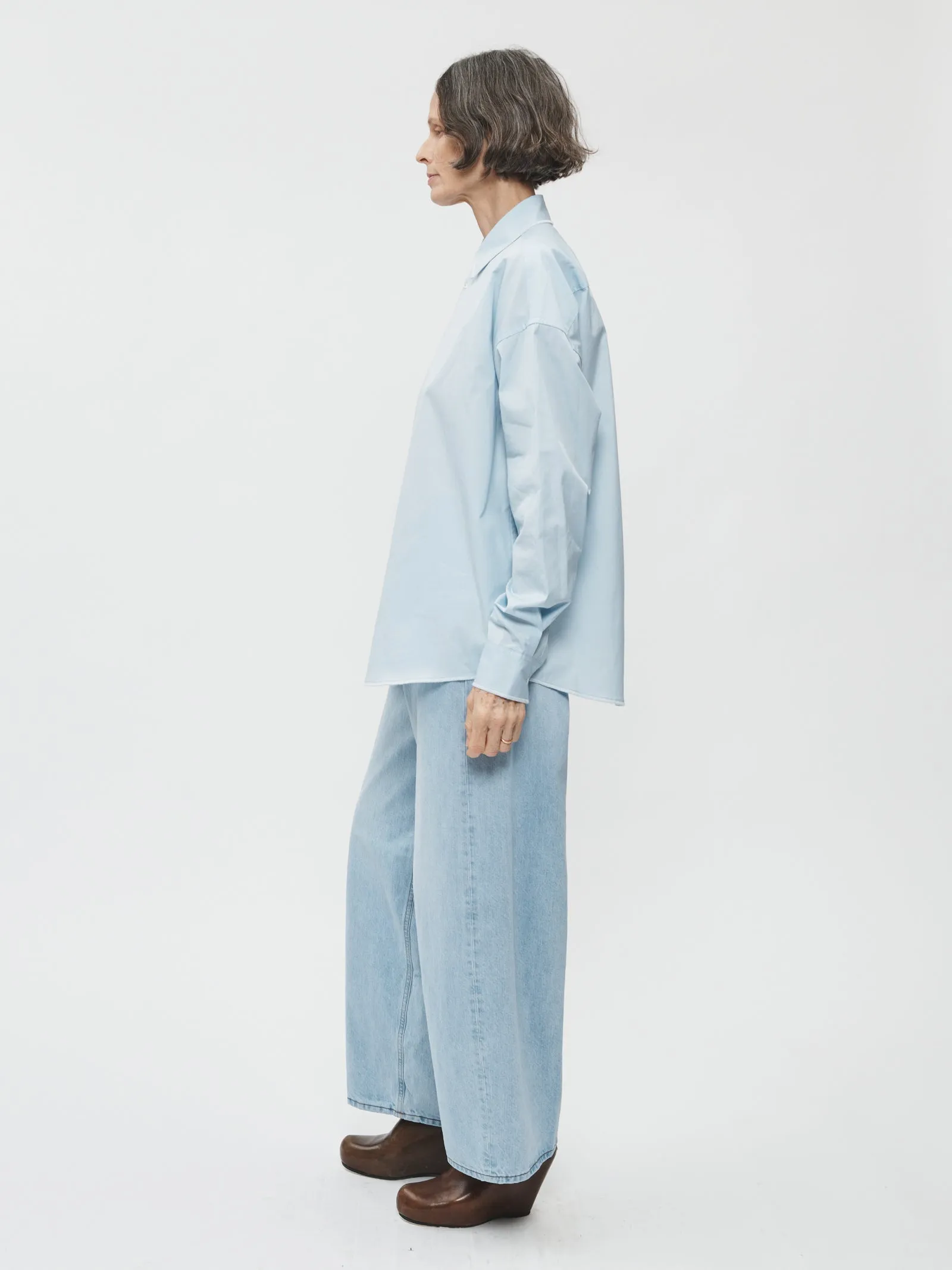 Contrast Overlock Uniform Shirt in Blue sold by 6397 product image thumbnail 3
