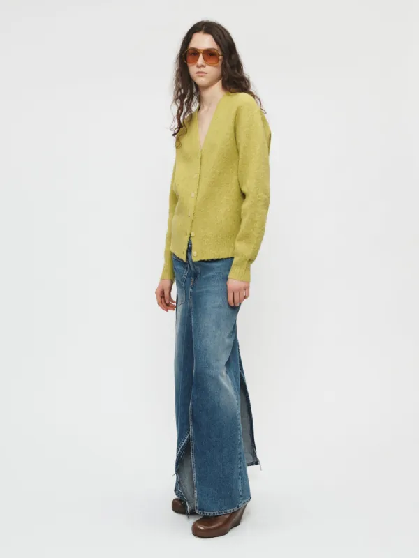 Grunge Cardigan in Moss Green sold by 6397