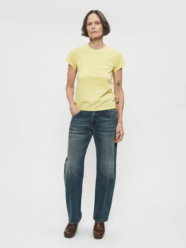 Raglan Slim Tee in Muted Yellow sold by 6397