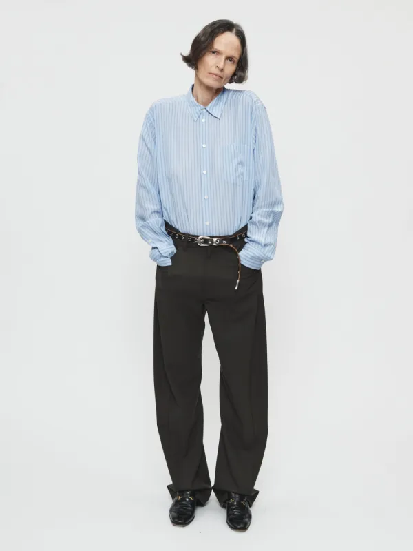 Twisted Seam Pant in Olive Wool Twill sold by 6397