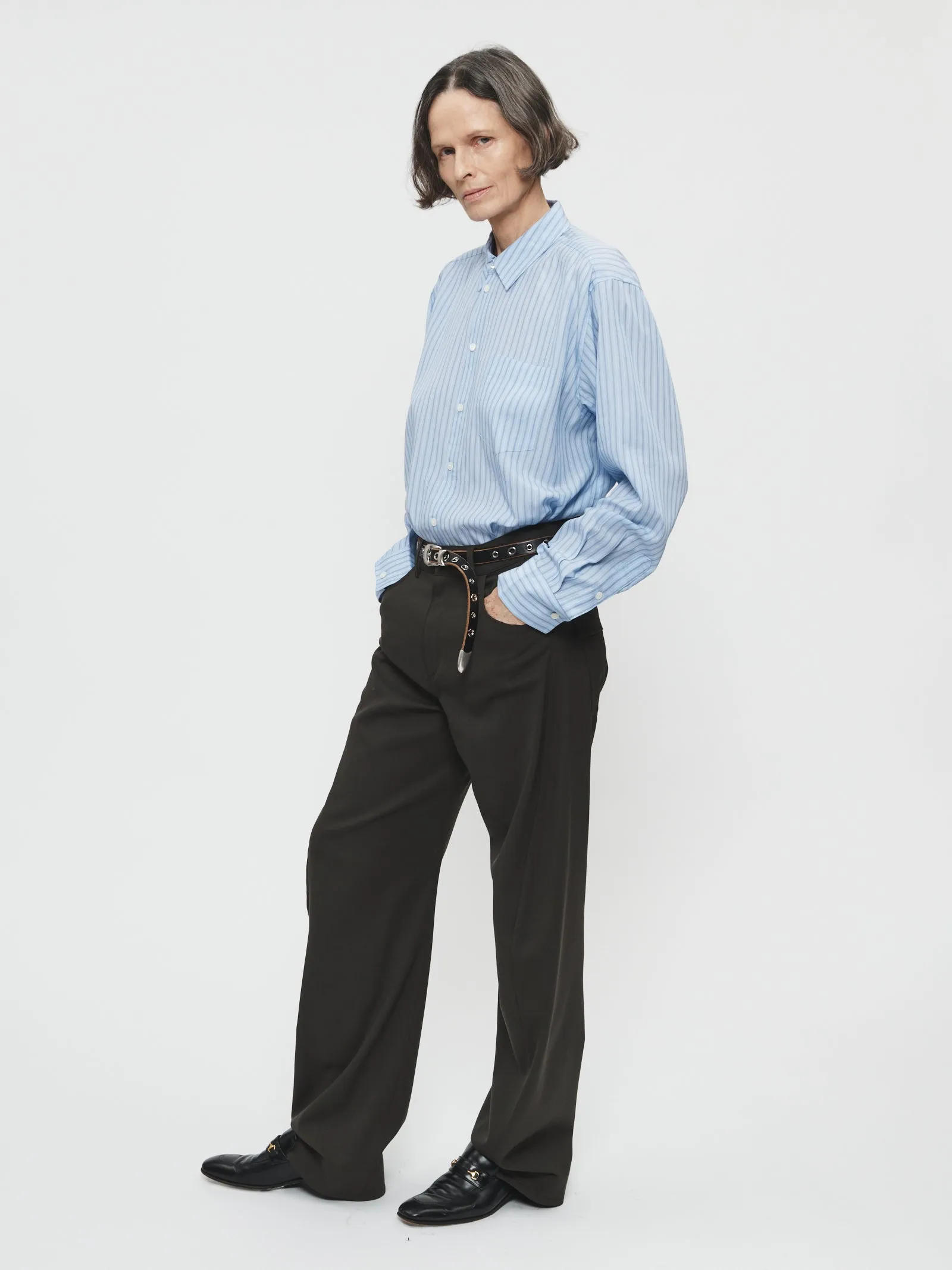 Twisted Seam Pant in Olive Wool Twill sold by 6397 product image thumbnail 2