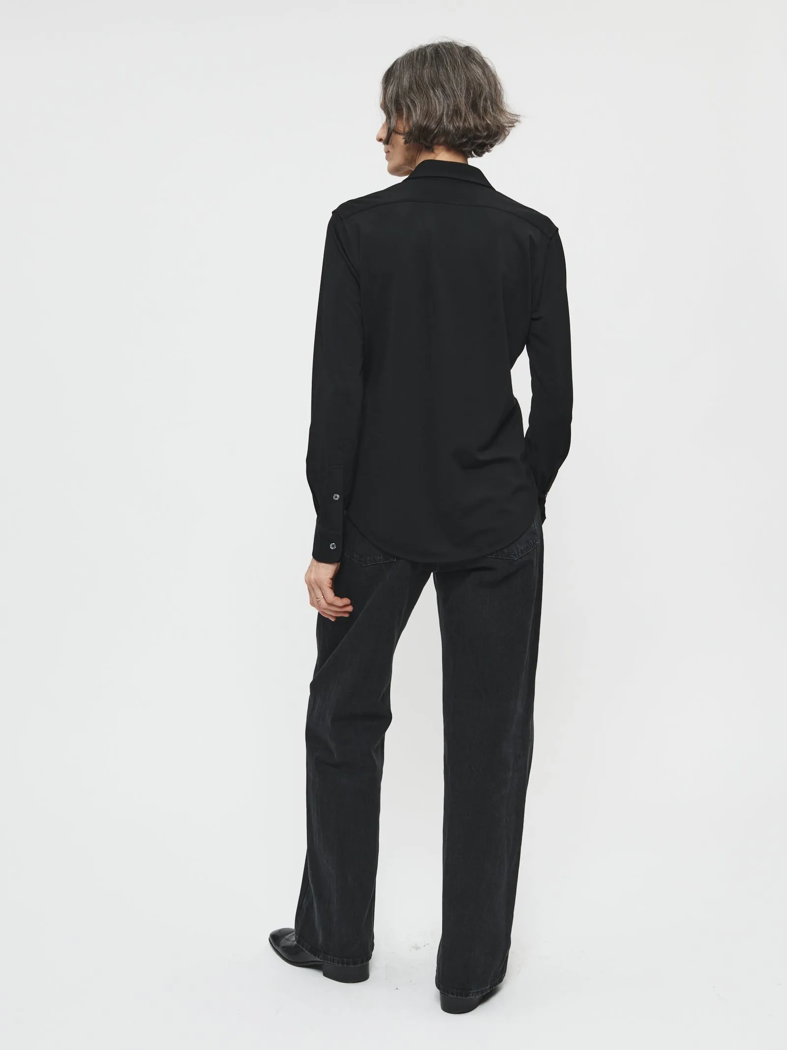 Slim Buttondown Shirt in Black sold by 6397 product image thumbnail 5