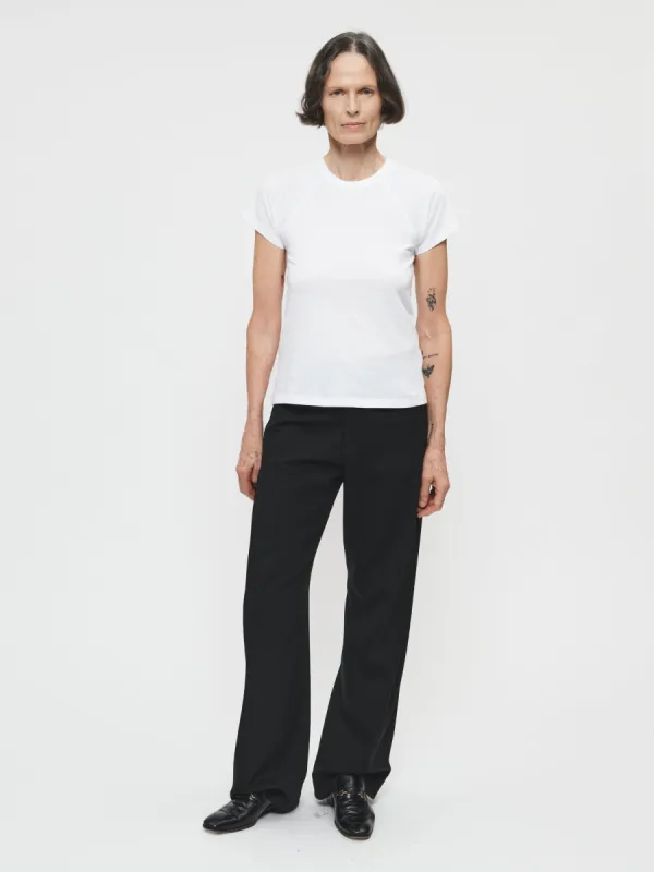 Raglan Slim Tee in White sold by 6397