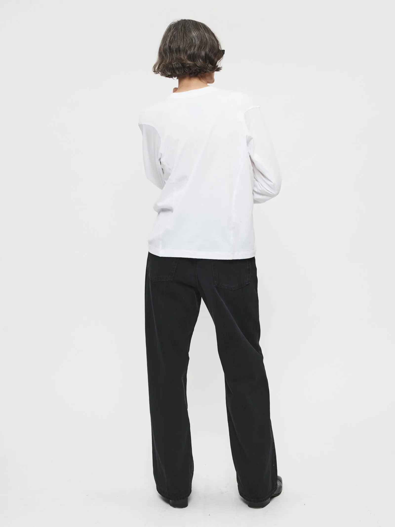 Coverstitch Long Sleeve T in White sold by 6397 product image thumbnail 5