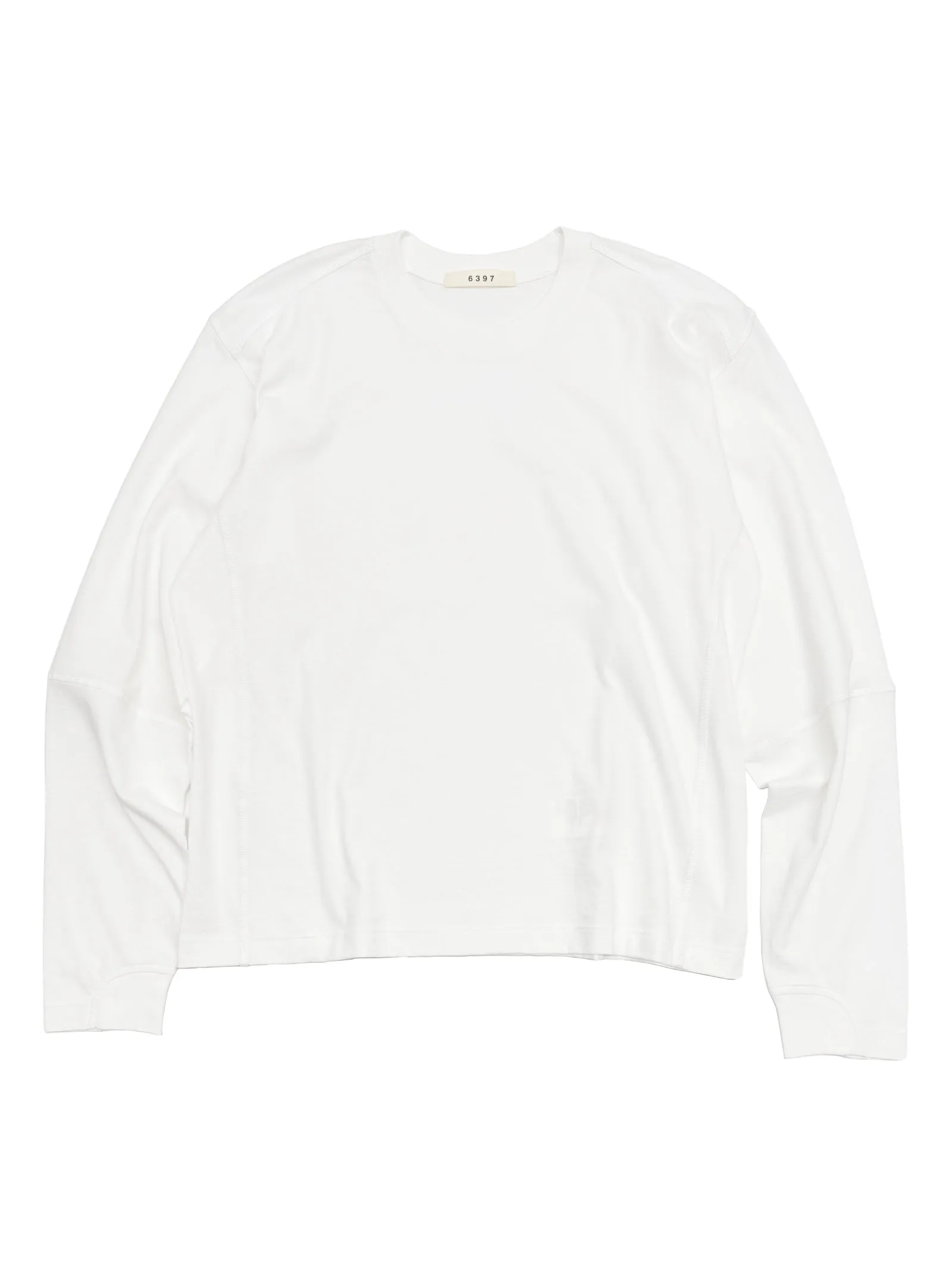 Coverstitch Long Sleeve T in White sold by 6397 product image thumbnail 2