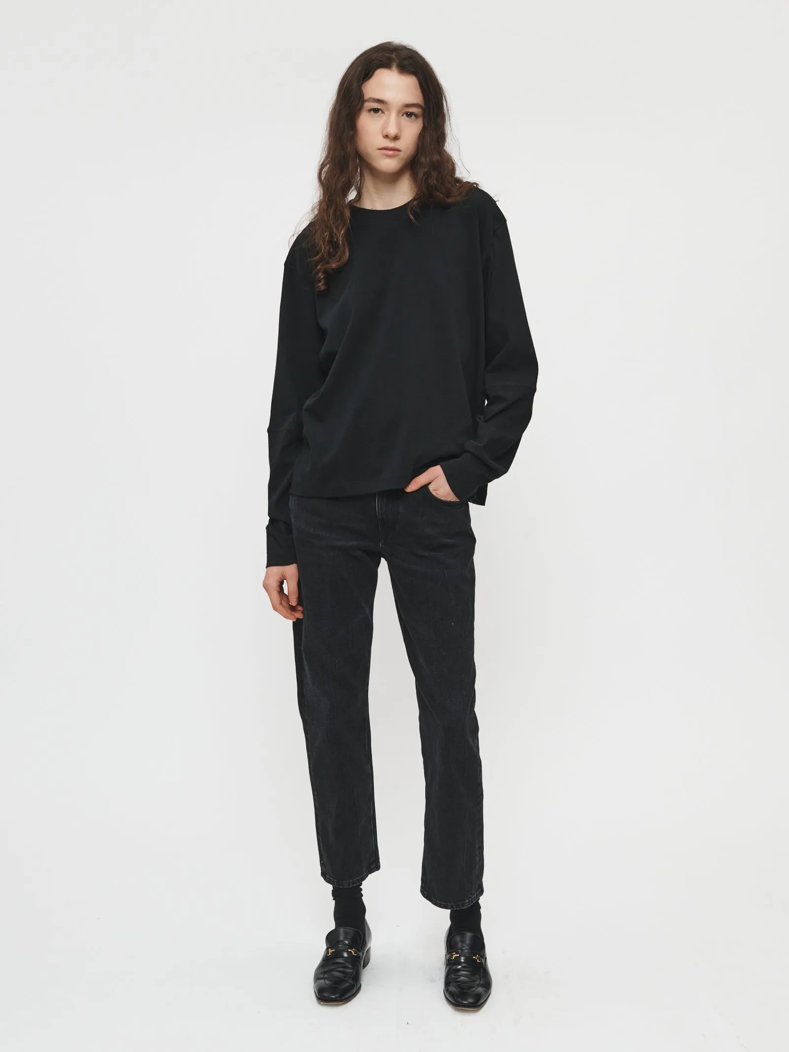 Coverstitch Long Sleeve T in Black sold by 6397