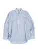 Ruched Biggie Shirt in Blue Fine Stripe sold by 6397