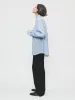 Ruched Biggie Shirt in Blue Fine Stripe sold by 6397