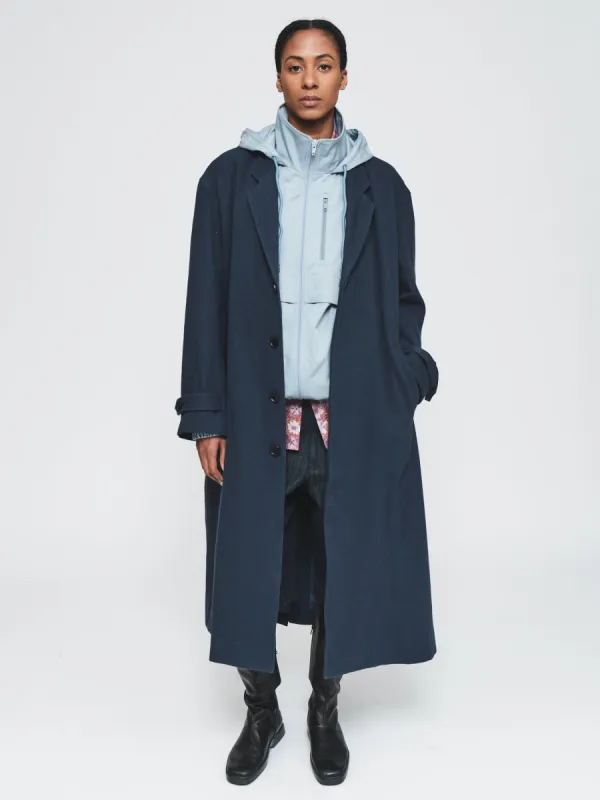 Washed Overcoat in Navy sold by 6397