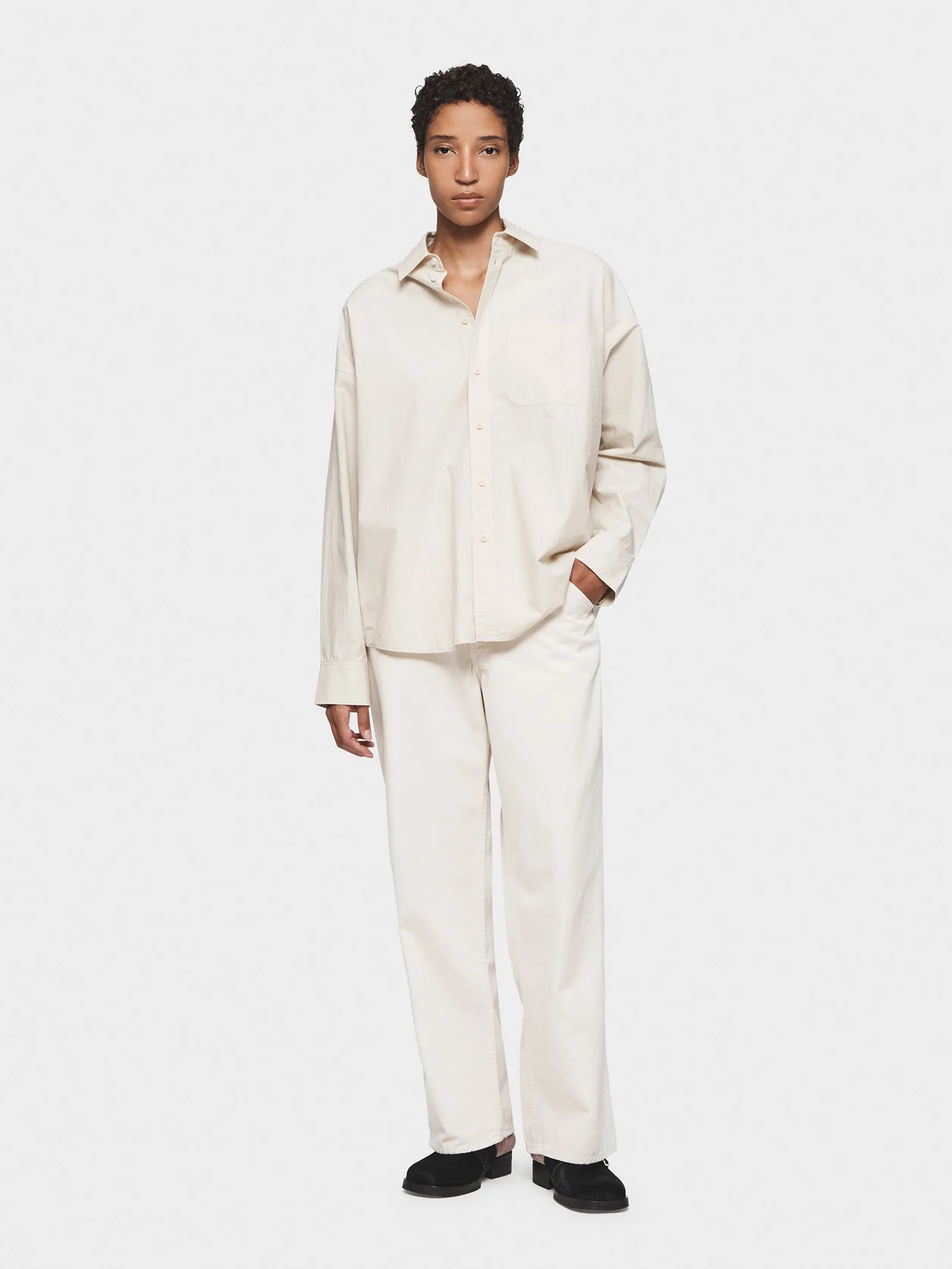 Uniform Top in Sand sold by 6397