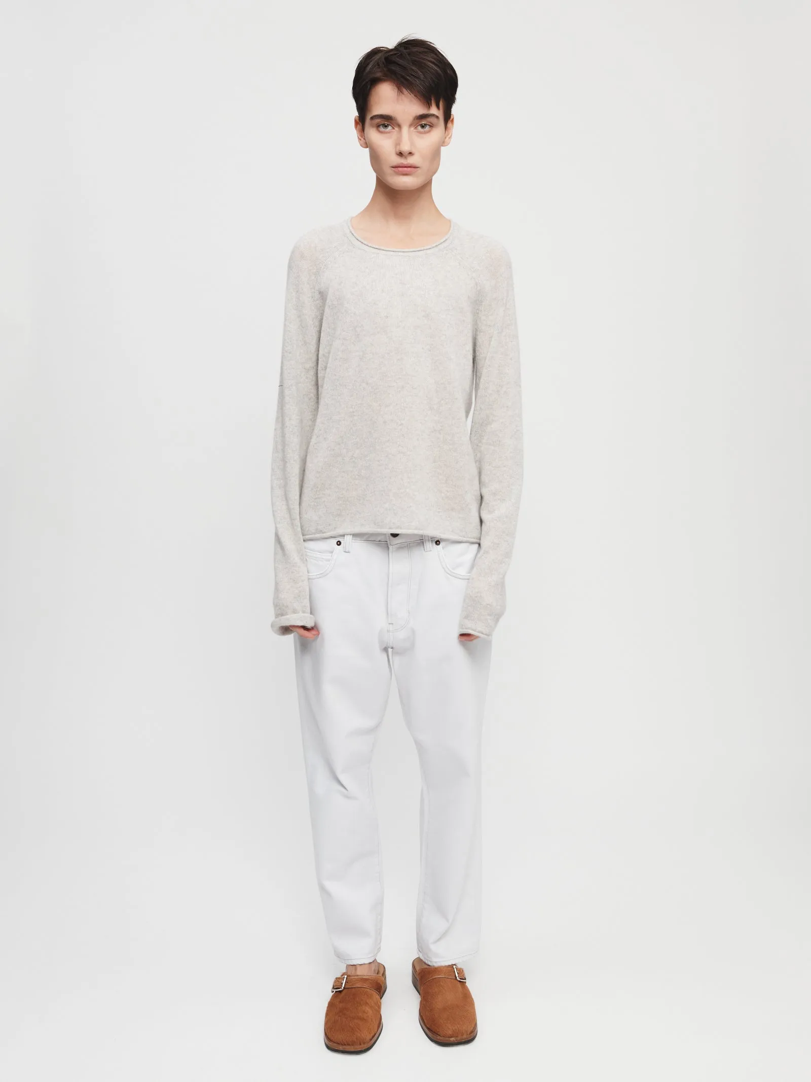 Yoke Crew in Heather Grey sold by 6397