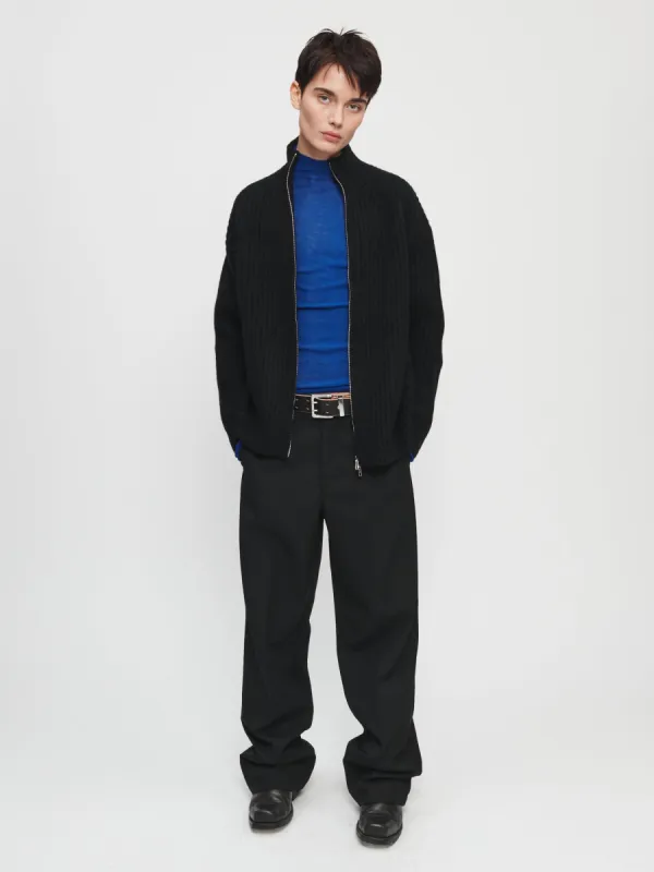 High Neck Zip Cardigan in Black sold by 6397