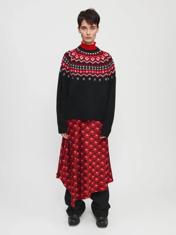 Fairisle Crew in Black made by 6397