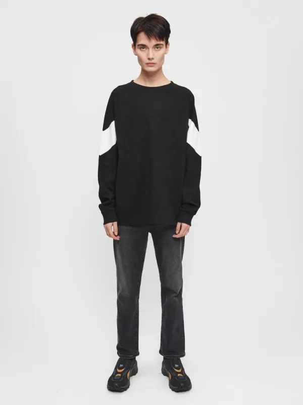 Chevron Raglan Tee in Black sold by 6397