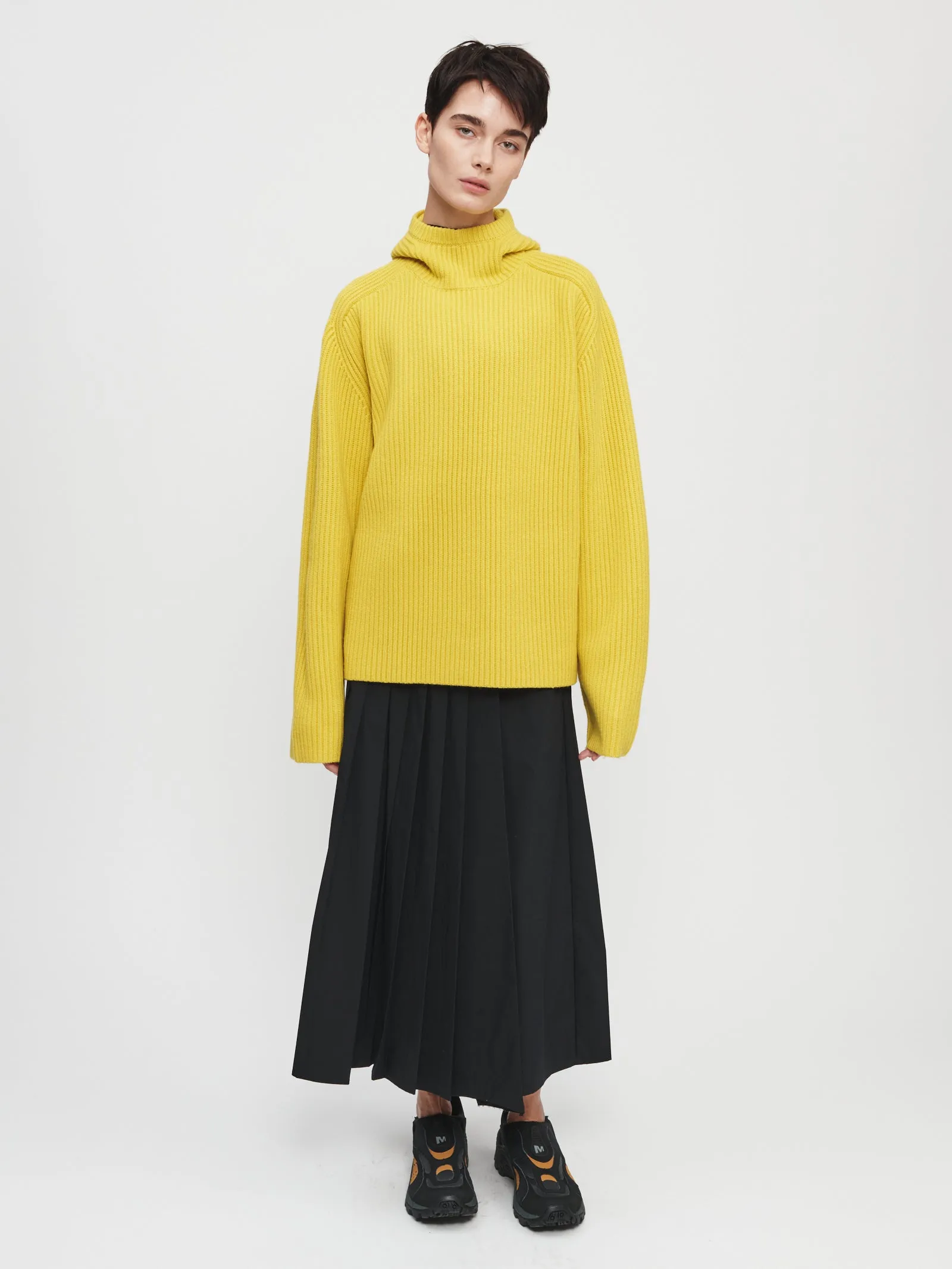 Snood Rib Sweater in Yellow sold by 6397