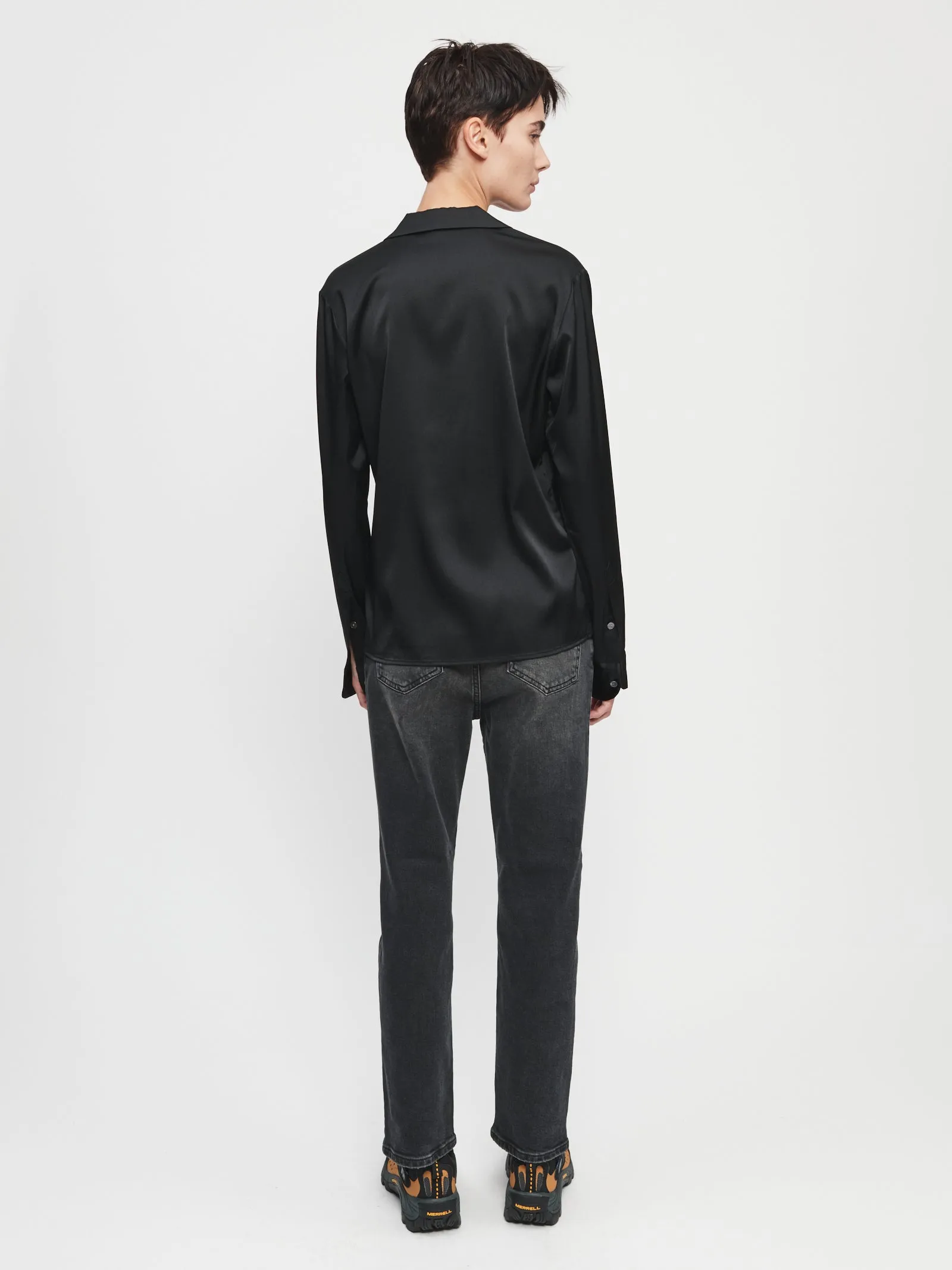 Silk Slim Shirt in Black sold by 6397 product image thumbnail 4