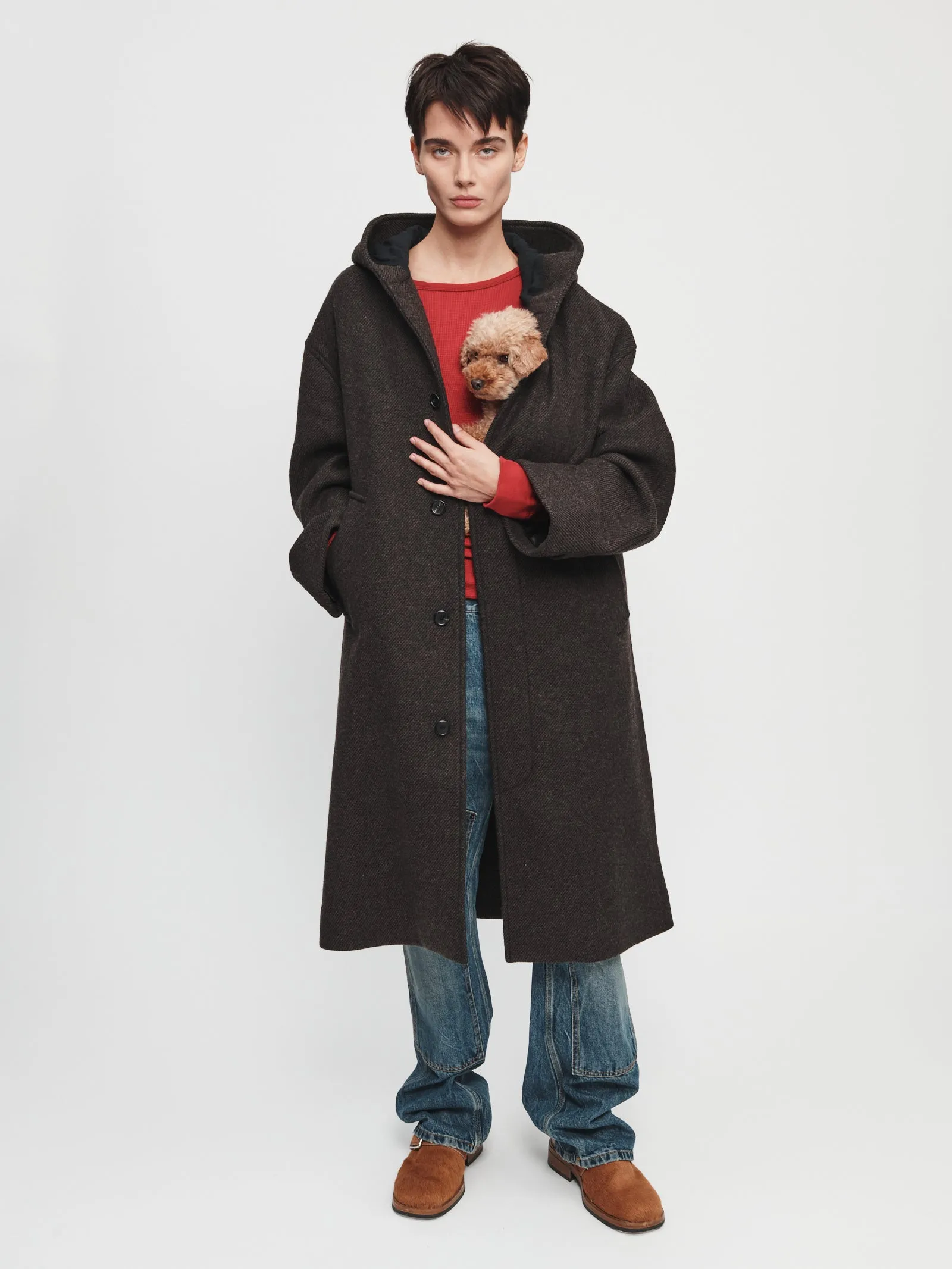Hooded Car Coat in Brown sold by 6397 product image thumbnail 4