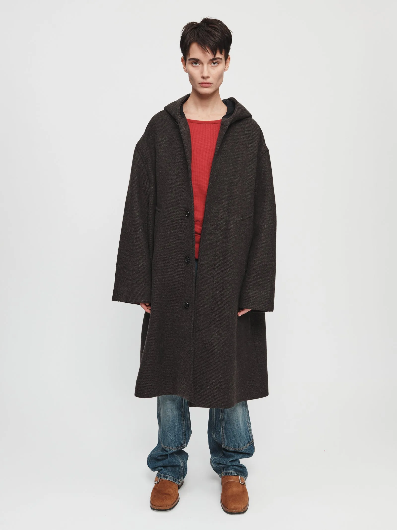 Hooded Car Coat in Brown sold by 6397 product image thumbnail 3