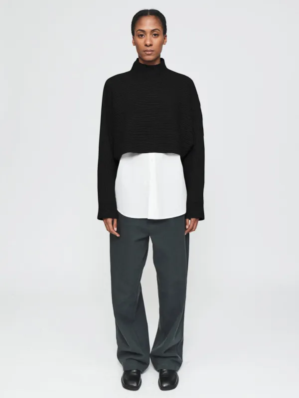 Wide Rib Crop in Black sold by 6397