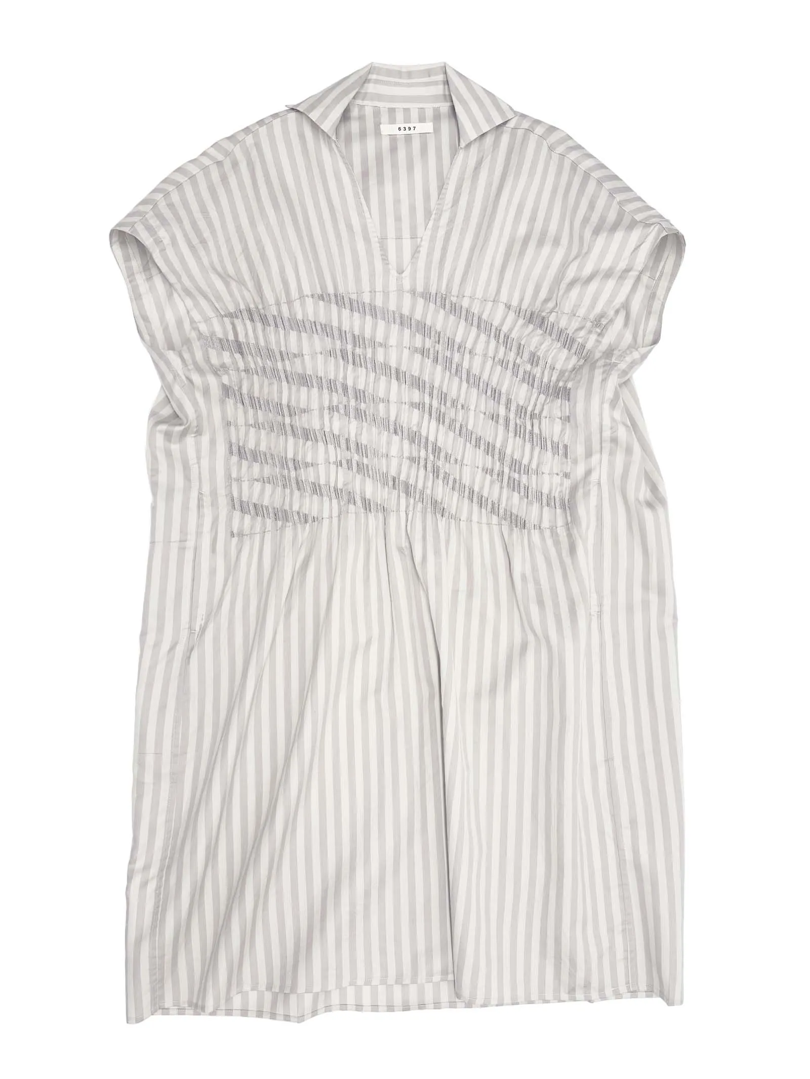 Pleated Embroidery Kaftan in Bone Stripe sold by 6397 product image thumbnail 4