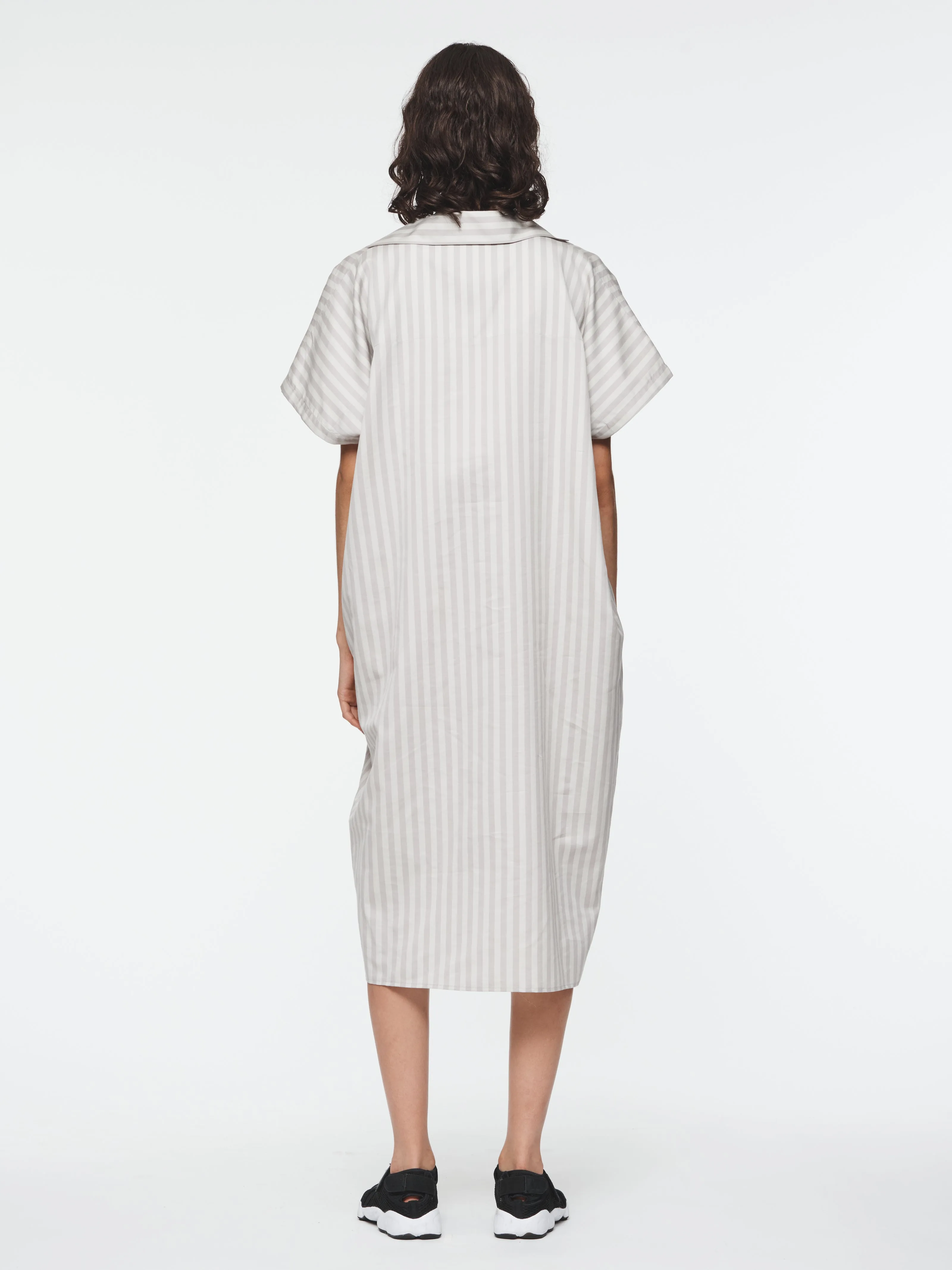 Pleated Embroidery Kaftan in Bone Stripe sold by 6397 product image thumbnail 2