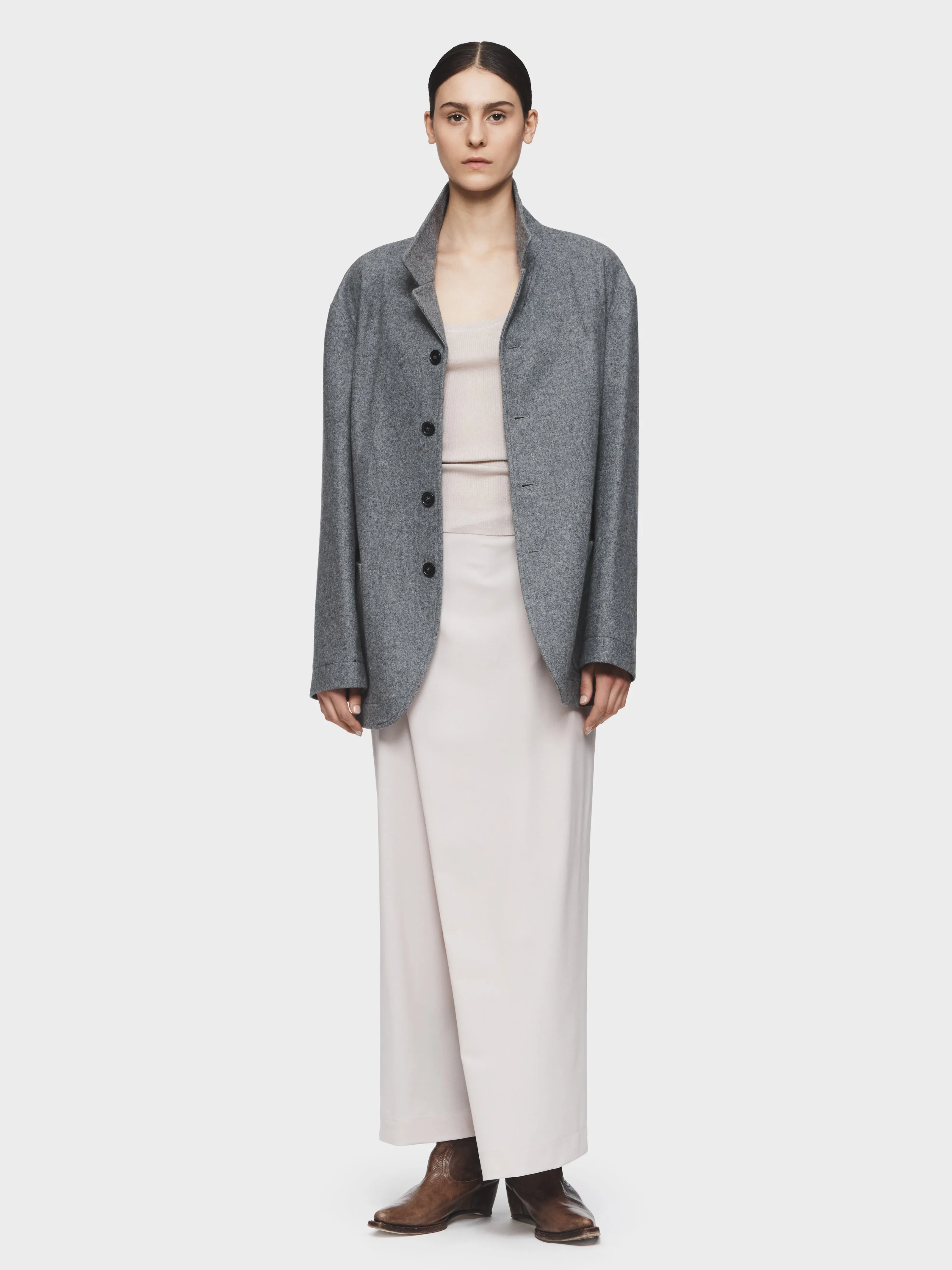 4 Button Blazer Jacket in Heather Grey sold by 6397